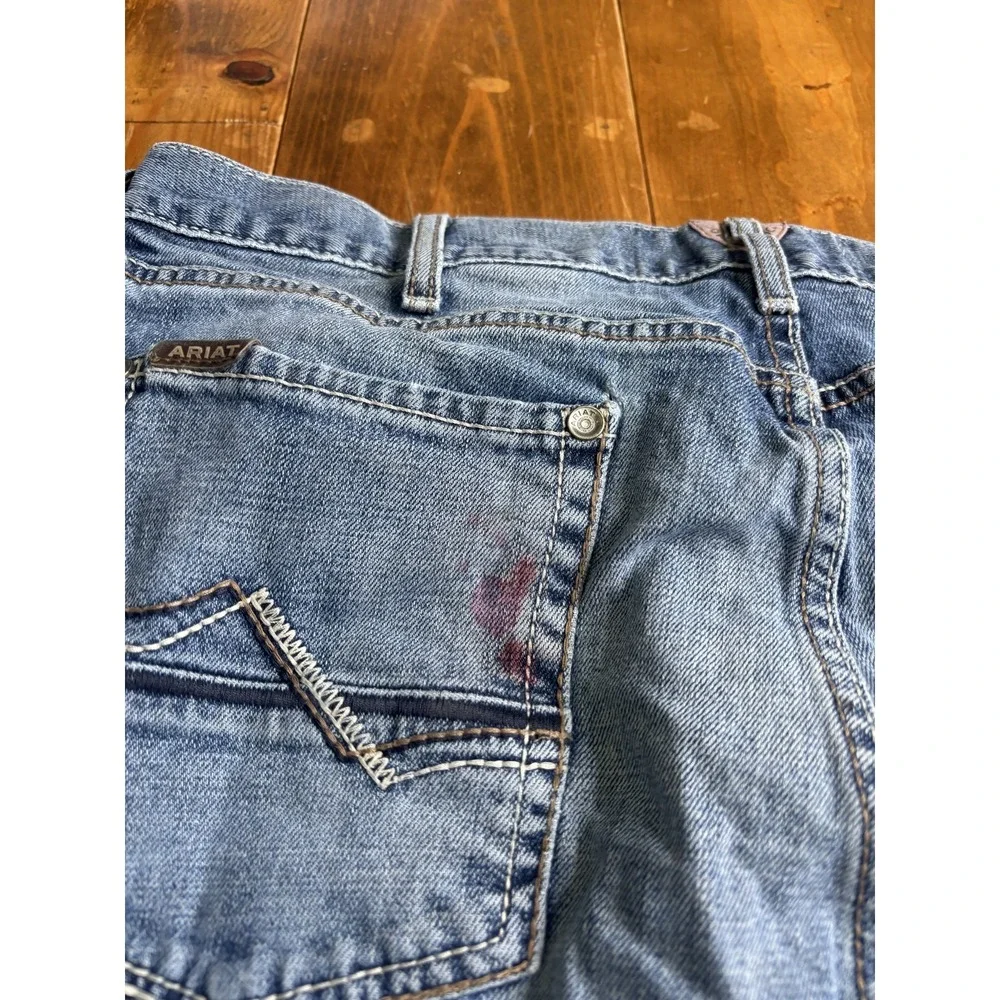 ARIAT M4 Low Rise Bootcut Jeans Men's Size 36x34 Medium Wash Denim